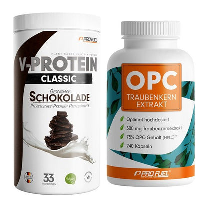 Basis-Set: ProFuel VEGAN PROTEIN + ProFuel OPC Traubenkernextrakt – alle enthaltenen Artikel