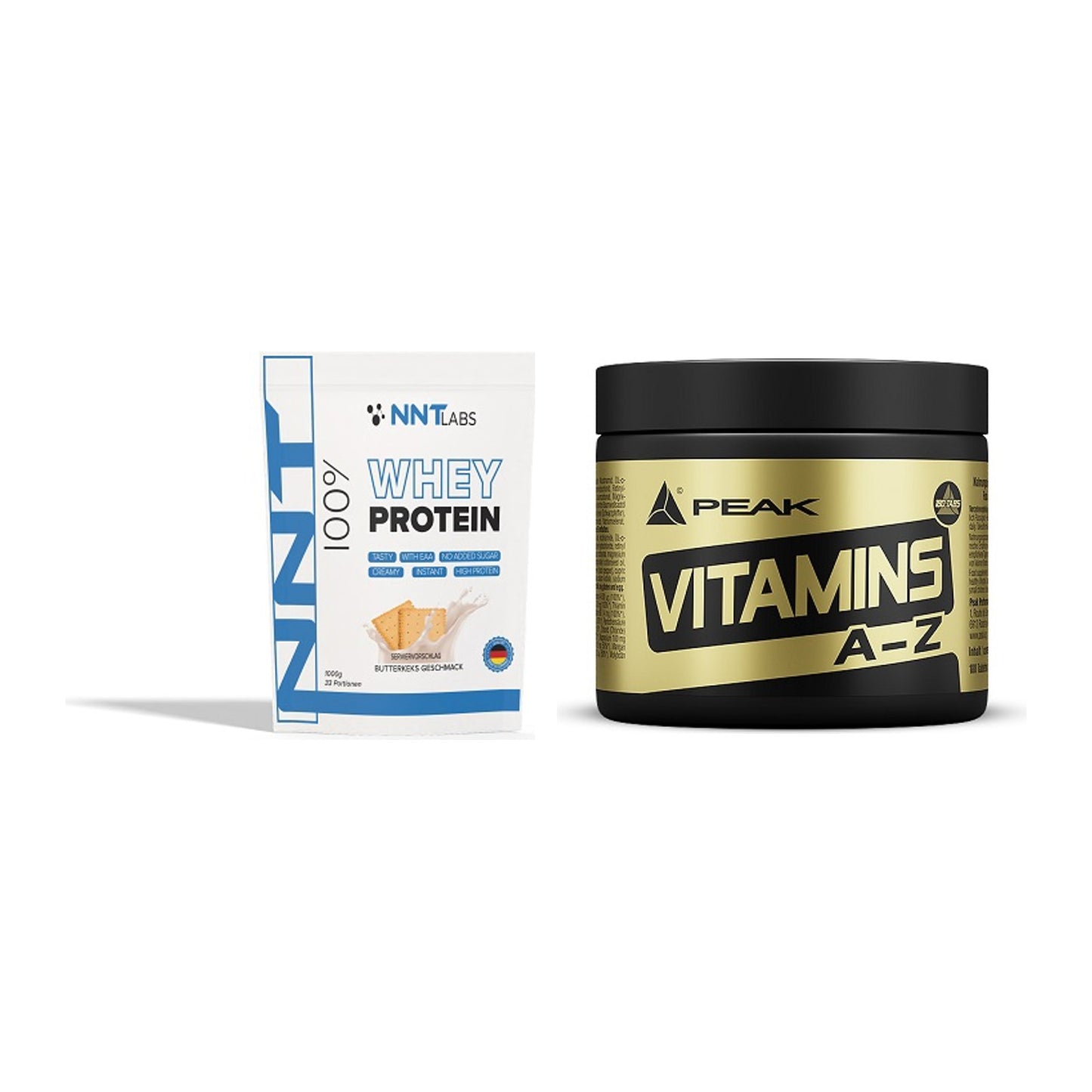Basis-Set: NNT Whey + Peak Vitamin A-Z 180 Tabl. – alle enthaltenen Artikel