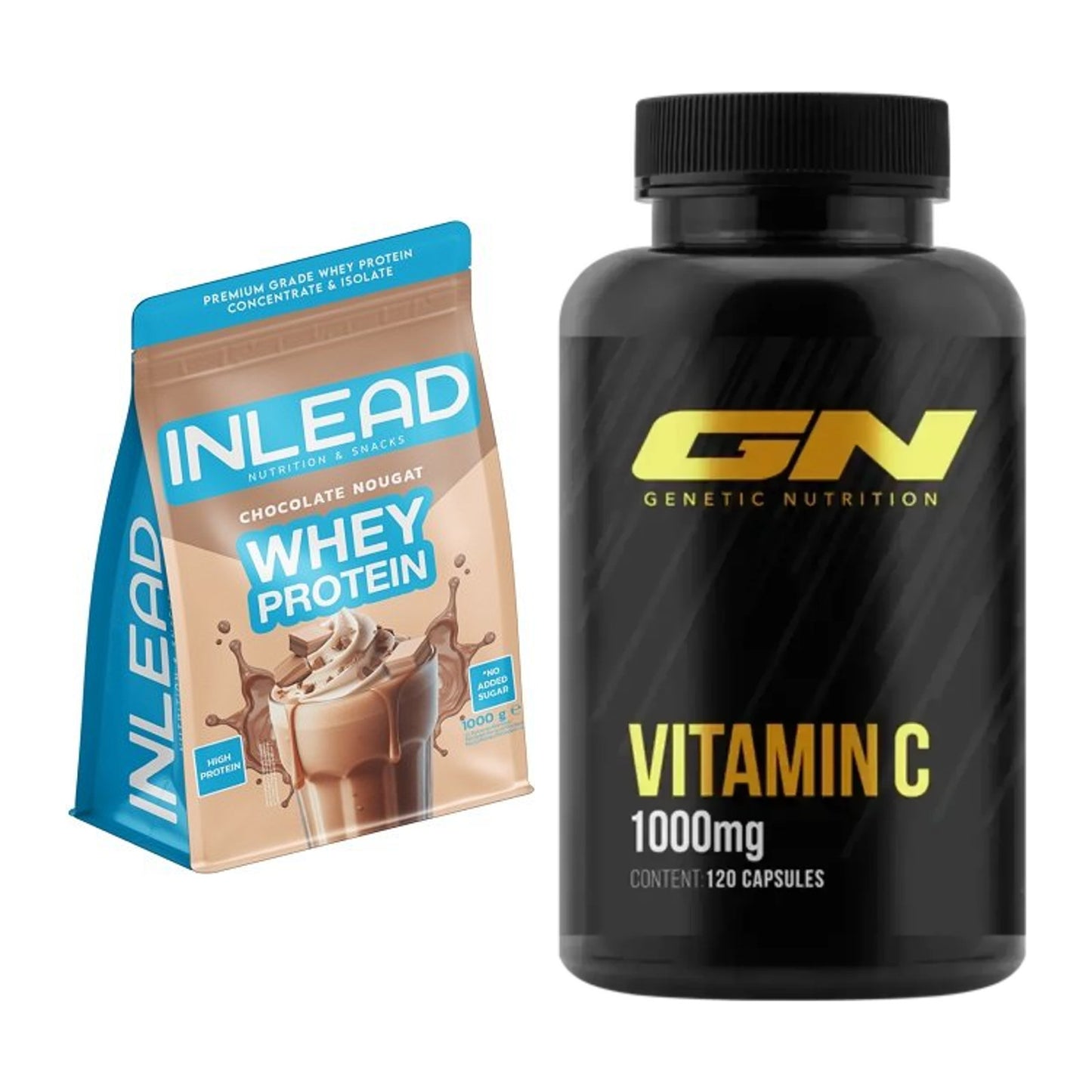 Basis-Set: INLEAD Whey Protein + GN Vitamin C Health Line – alle enthaltenen Artikel