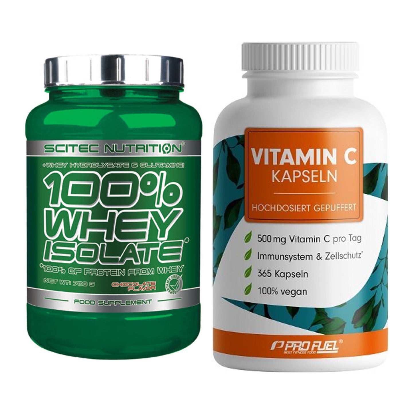 Basis-Set: Scitec Whey Isolate + ProFuel Vitamin C gepuffert – alle enthaltenen Artikel