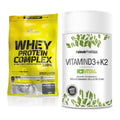 Basis-Set: Olimp Whey Protein Complex 100% + Sinob Vitamin D3 + K2 – alle enthaltenen Artikel