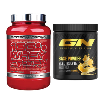 Basis-Set: Scitec 100% Whey Professional + GN Base Powder – alle enthaltenen Artikel