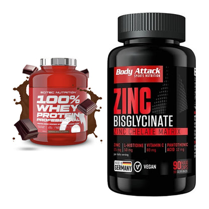 Basis-Set: Scitec 100% Whey + Body Attack Zink – alle enthaltenen Artikel