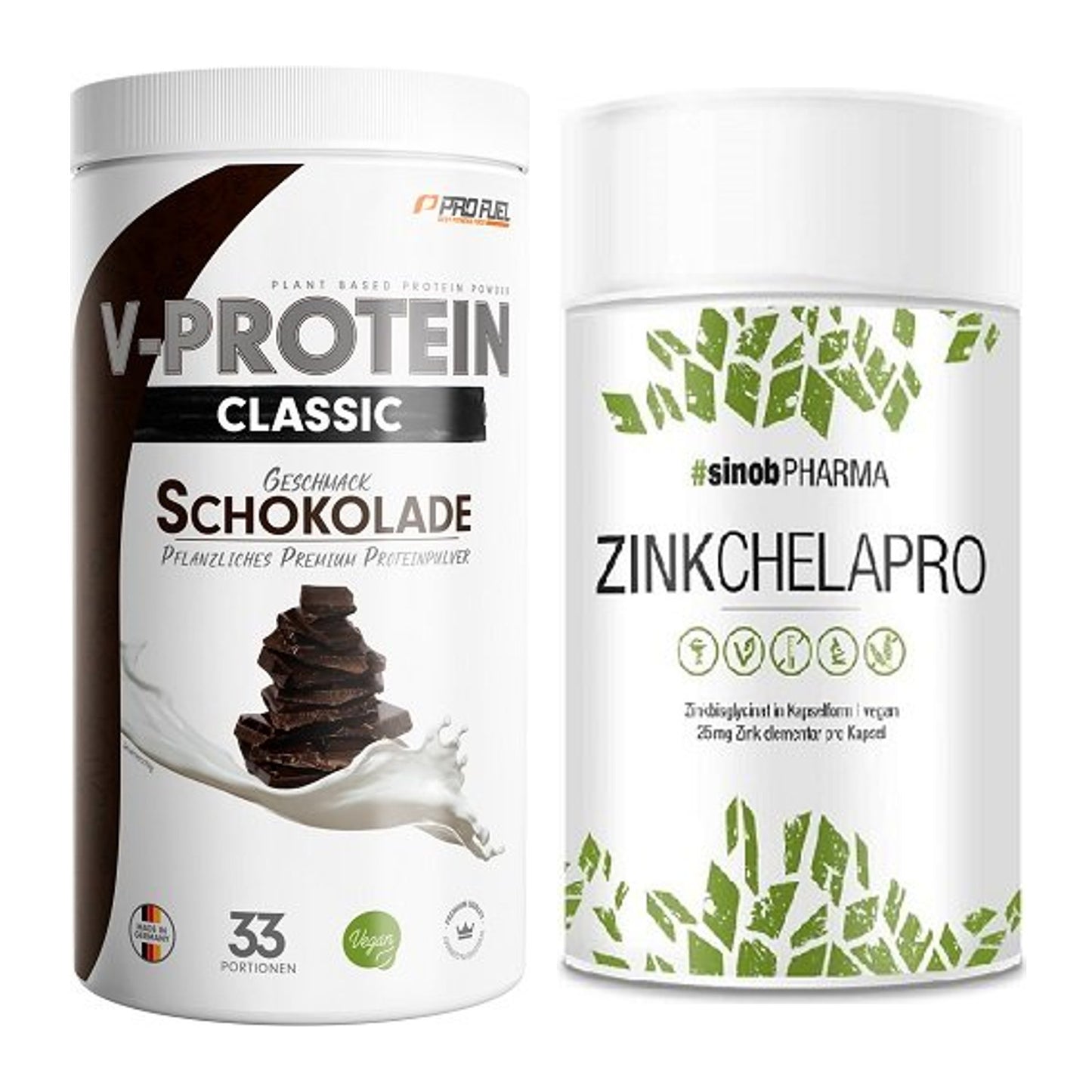 Basis-Set: ProFuel VEGAN PROTEIN + Sinob Zink Chelapro – alle enthaltenen Artikel