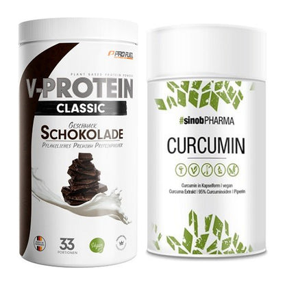 Basis-Set: ProFuel VEGAN PROTEIN + Sinob Curcumin 95% – alle enthaltenen Artikel