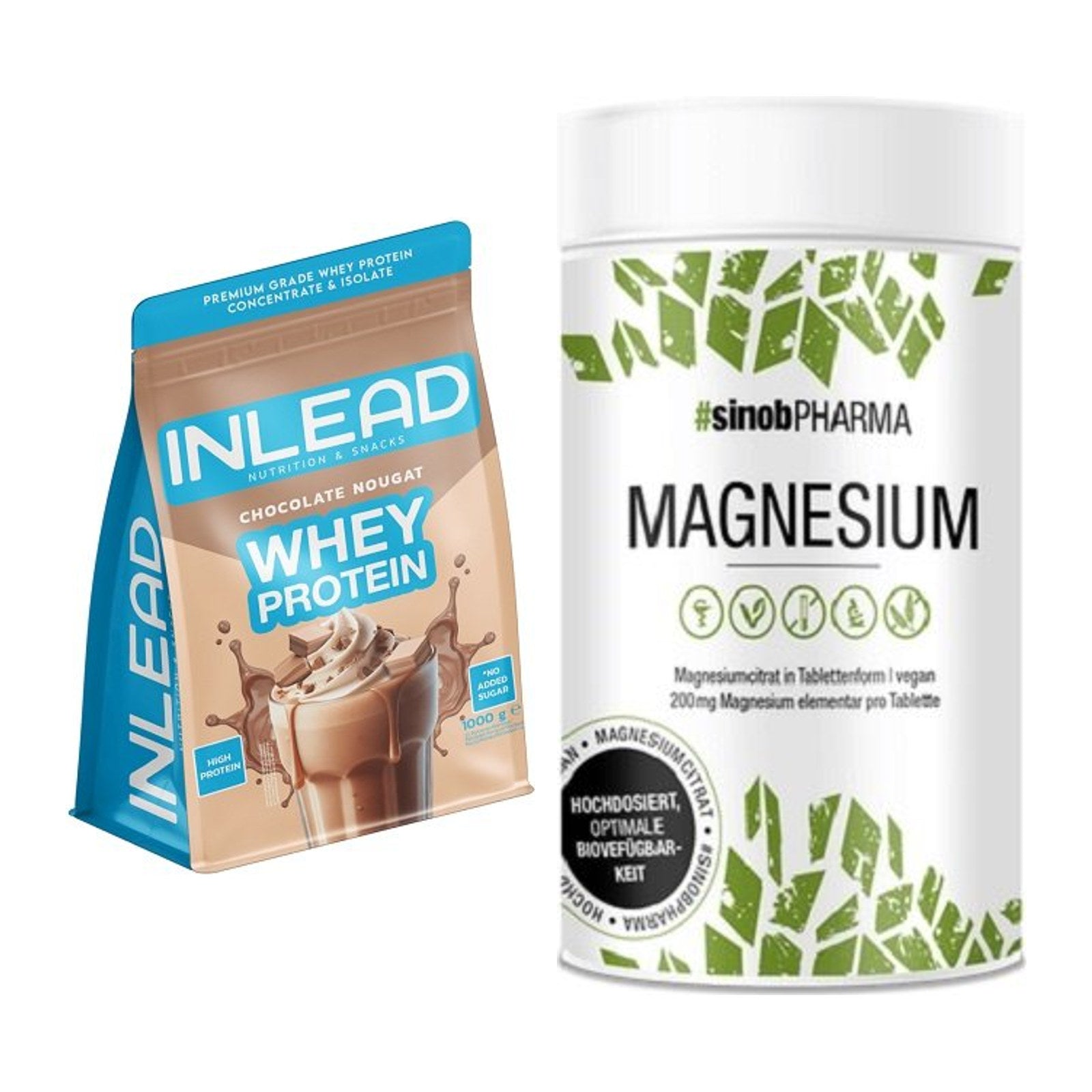 Basis-Set: INLEAD Whey Protein + Sinob Magnesium Citrat – alle enthaltenen Artikel