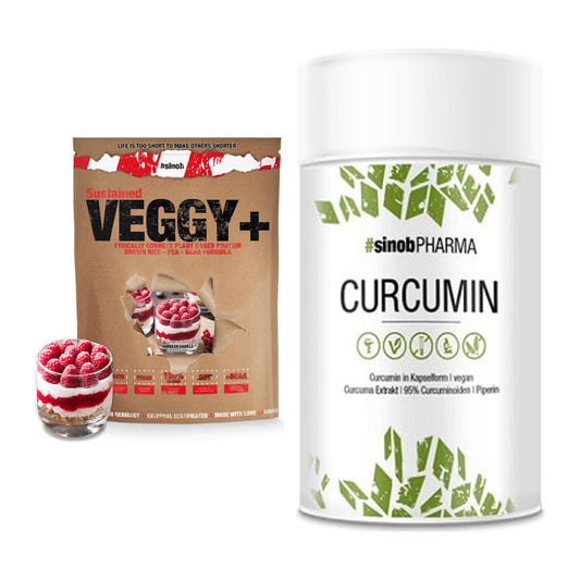 Basis-Set: Sinob VEGGY + VEGAN PROTEIN + Sinob Curcumin 95% – alle enthaltenen Artikel