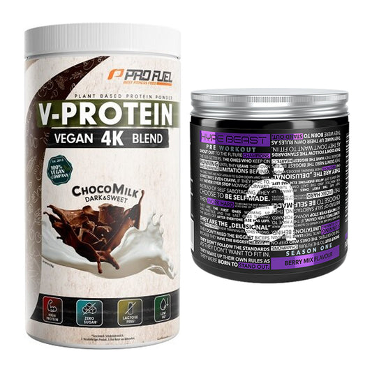 Basis-Set: ProFuel V-PROTEIN vegan 4K blend + Nanosupps Hype Beast – alle enthaltenen Artikel