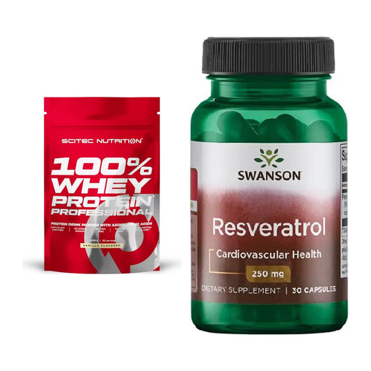 Basis-Set: Scitec 100% Whey Protein + Swanson Resveratrol – alle enthaltenen Artikel