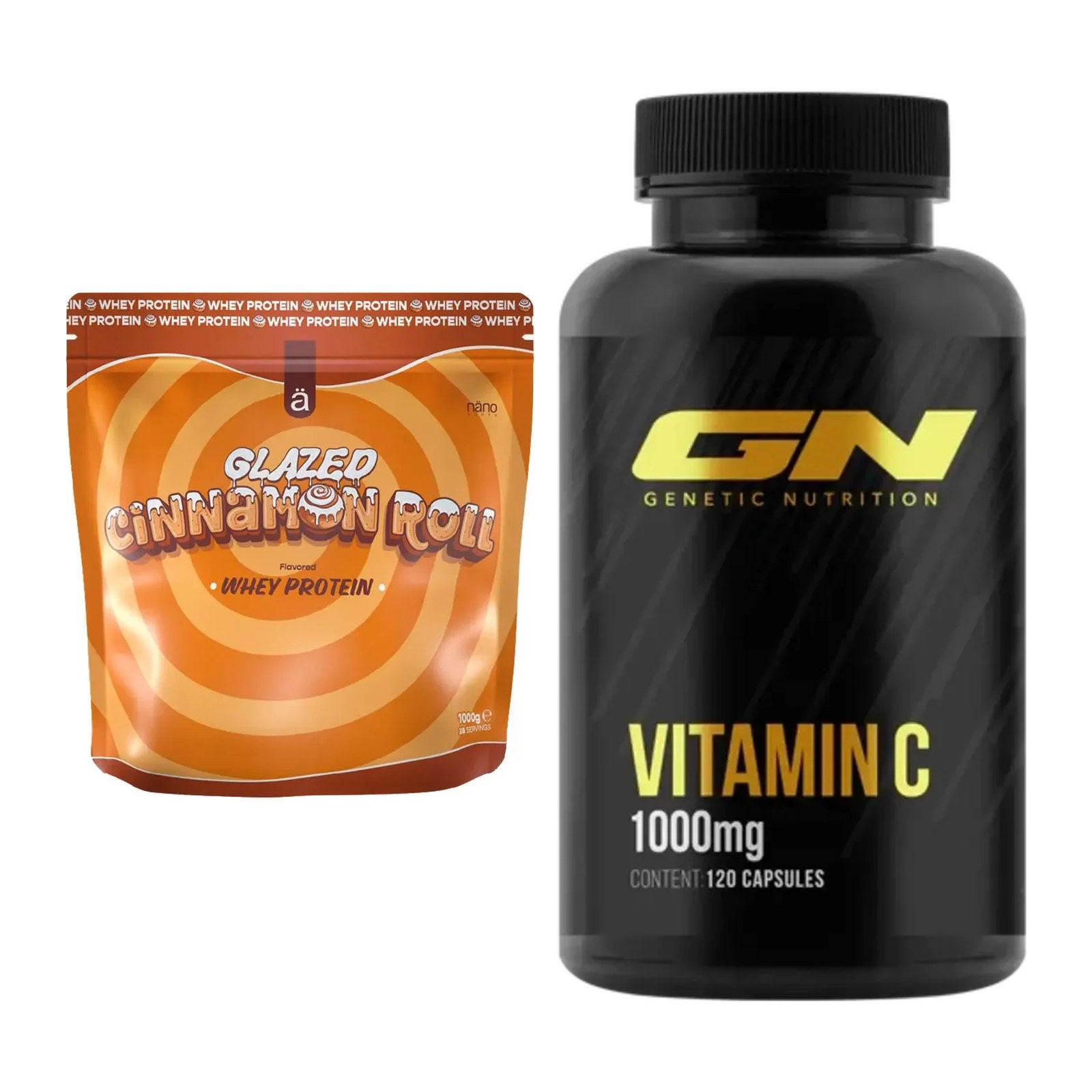 Basis-Set: Nanosupps Whey Protein + GN Vitamin C Health Line – alle enthaltenen Artikel