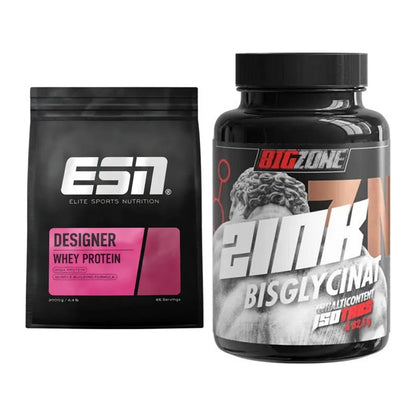 Basis-Set: ESN Designer Whey + Big Zone Zink Bisglycinat – alle enthaltenen Artikel