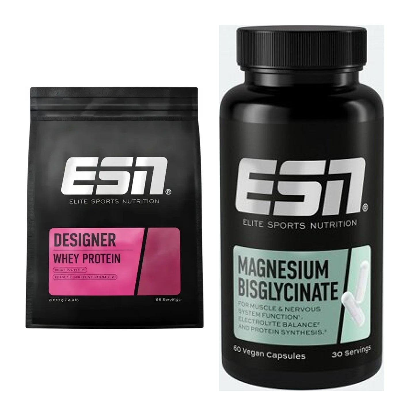 Basis-Set: ESN Designer Whey + ESN Magnesium Bisglycinate – alle enthaltenen Artikel