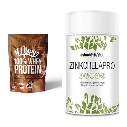 Basis-Set: Wispy Whey 100% + Sinob Zink Chelapro – alle enthaltenen Artikel