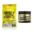 Basis-Set: Olimp Whey Protein Complex + Peak Vitamin A-Z 180 Tabl. – alle enthaltenen Artikel