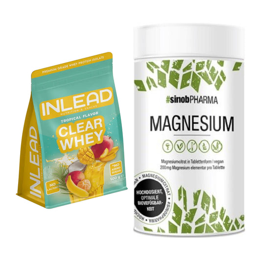 Basis-Set: INLEAD Clear Whey Isolate + Sinob Magnesium Citrat – alle enthaltenen Artikel