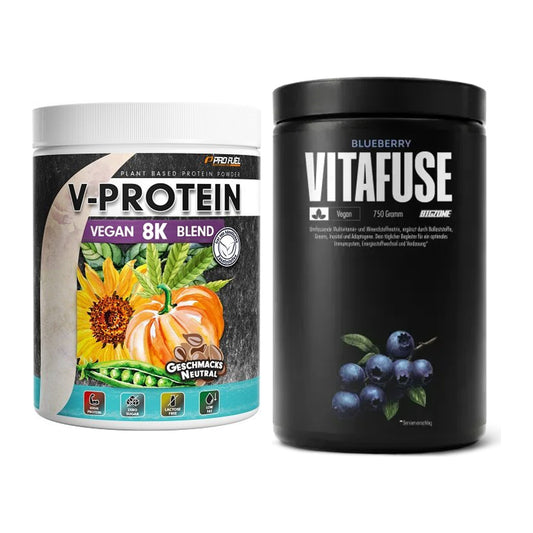 Zestaw podstawowy: ProFuel V-Protein Vegan 8K Blend + Big Zone Vitafuse - wszystkie elementy w zestawie