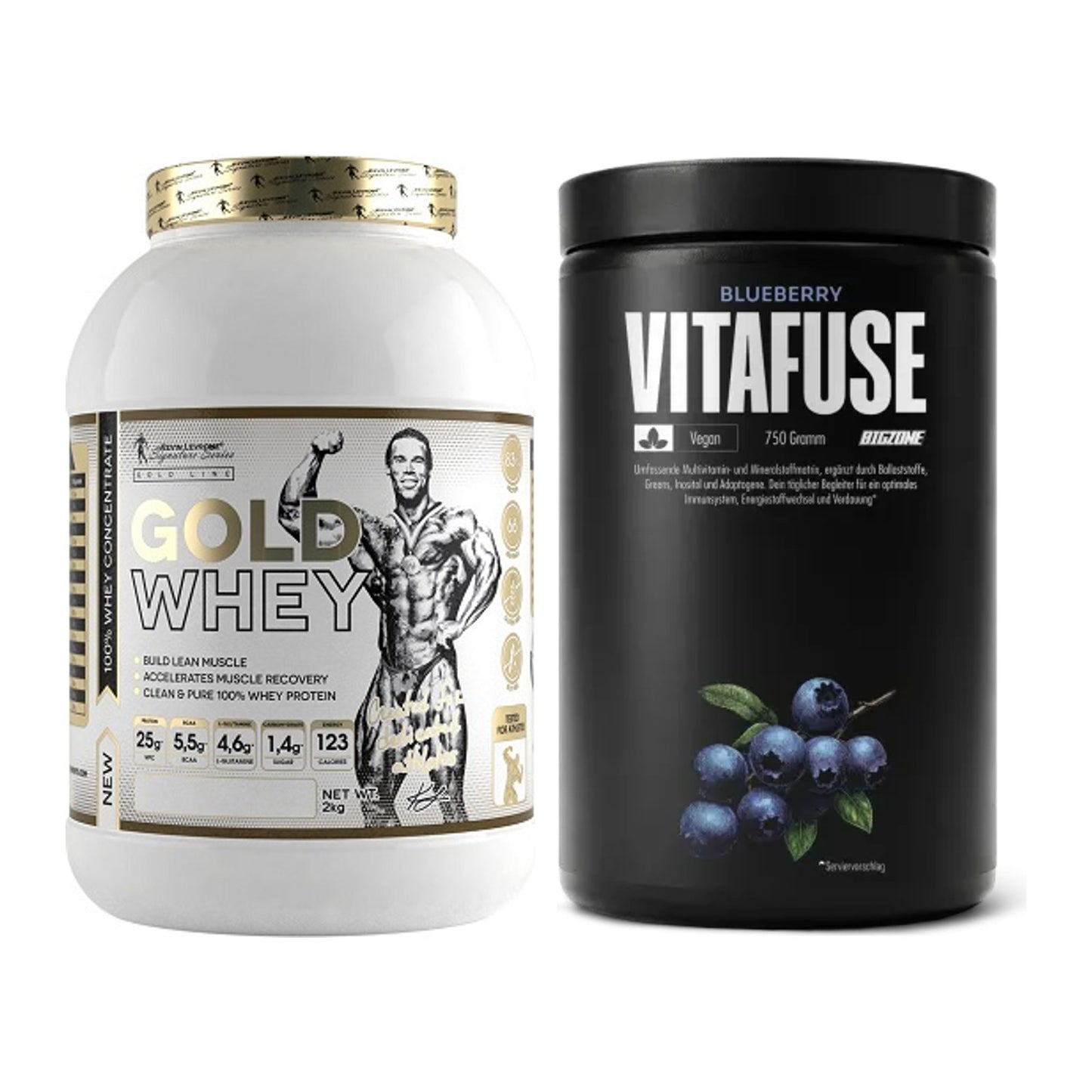 Basis-Set: Kevin Levrone Gold Whey + Big Zone Vitafuse – alle enthaltenen Artikel