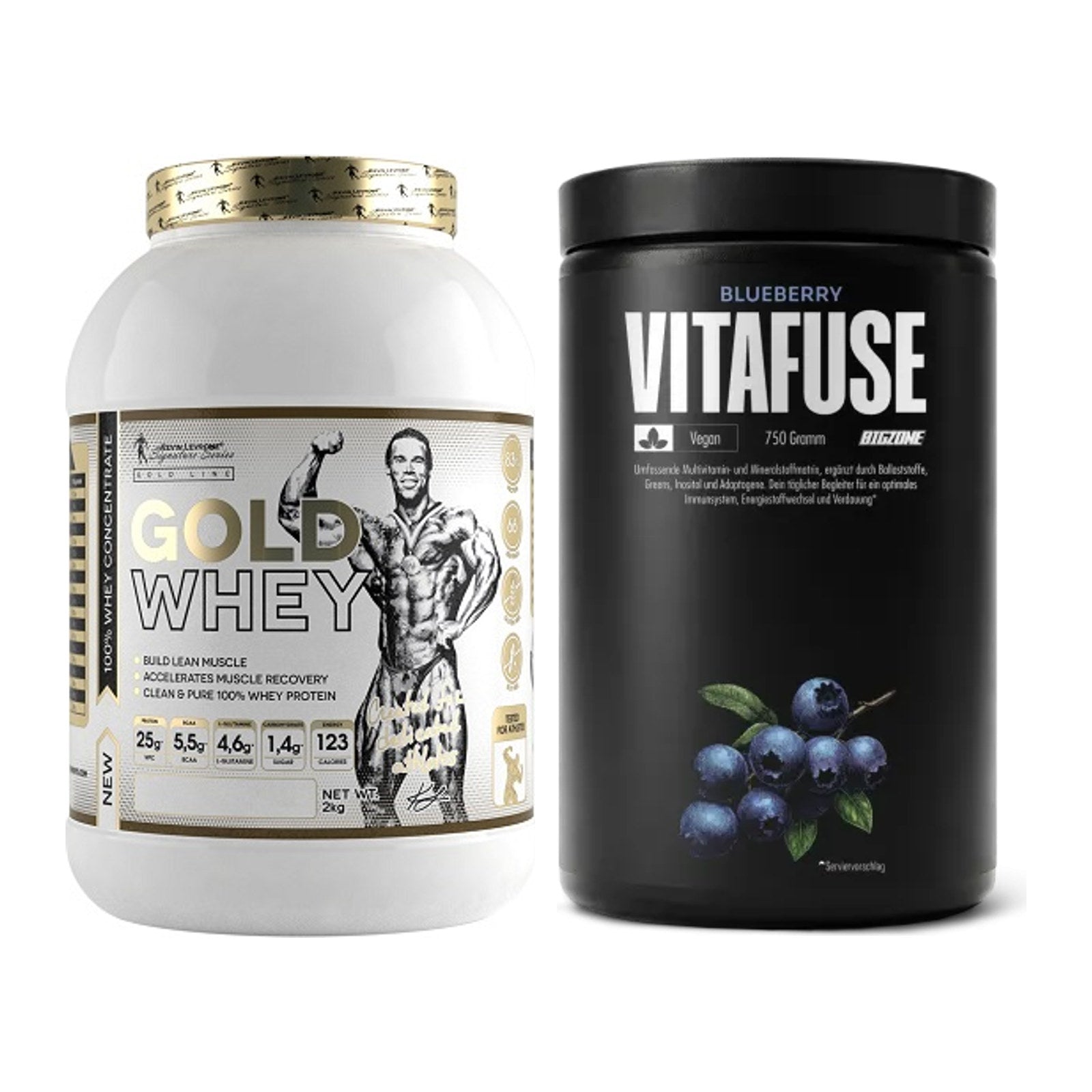 Basis-Set: Kevin Levrone Gold Whey + Big Zone Vitafuse – alle enthaltenen Artikel