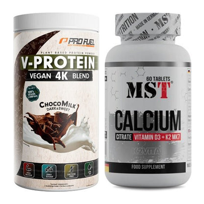 Basis-Set: ProFuel V-PROTEIN vegan 4K + MST Calcium Citrate D3 – alle enthaltenen Artikel