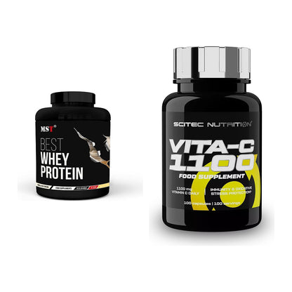 Basis-Set: MST Best Whey Protein + Scitec Vitamin C 1100 – alle enthaltenen Artikel