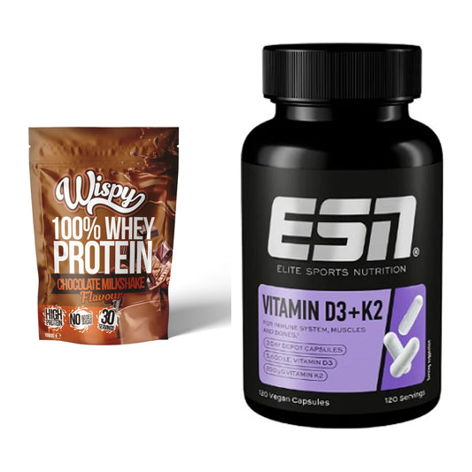 Basis-Set: Wispy Whey 100% + ESN Vitamin D3 + K2 – alle enthaltenen Artikel