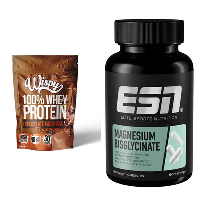 Basis-Set: Wispy Whey 100% + ESN Magnesium Bisglycinat – alle enthaltenen Artikel