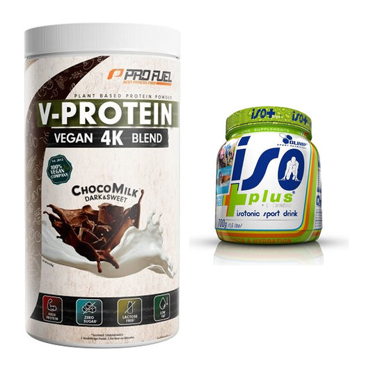 Basis-Set: ProFuel V-PROTEIN vegan 4K blend + Olimp Iso Plus – alle enthaltenen Artikel