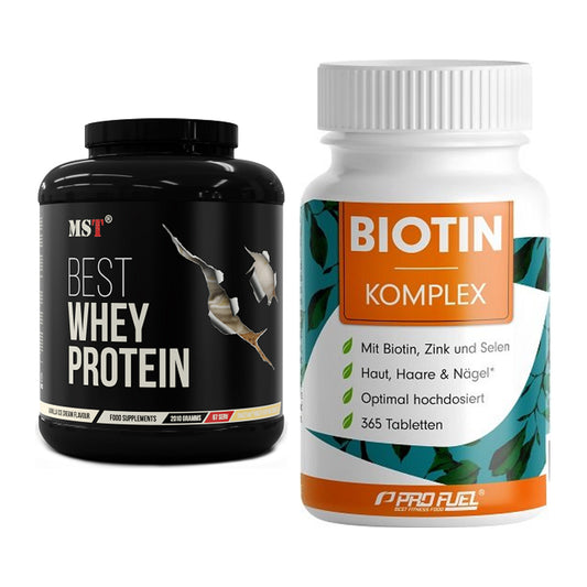 Basis-Set: MST Best Whey Protein + ProFuel BIOTIN Komplex – alle enthaltenen Artikel
