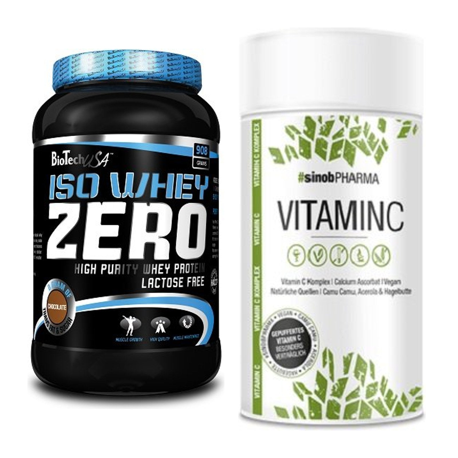 Basis-Set: BioTech Iso Whey Zero + Sinob Vitamin C – alle enthaltenen Artikel