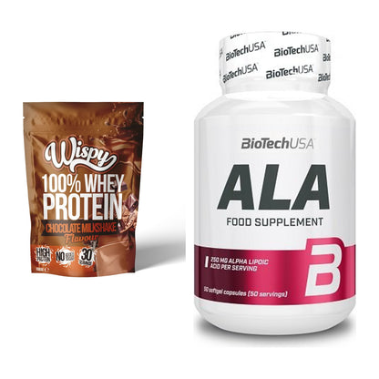 Basis-Set: Wispy Whey 100% + BioTech ALA alpha lipoic acid – alle enthaltenen Artikel