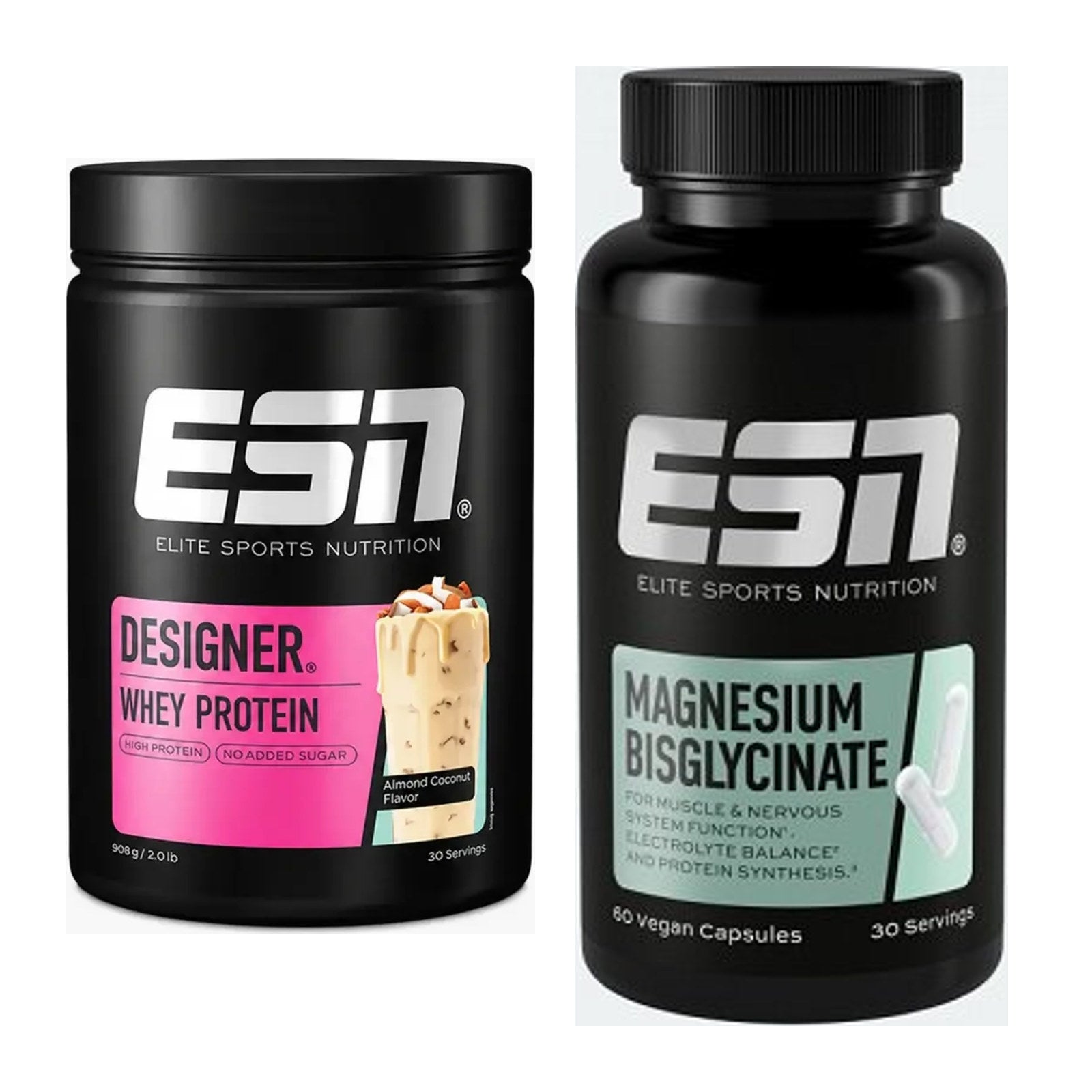 Basis-Set: ESN Designer Whey + ESN Magnesium Bisglycinate – alle enthaltenen Artikel