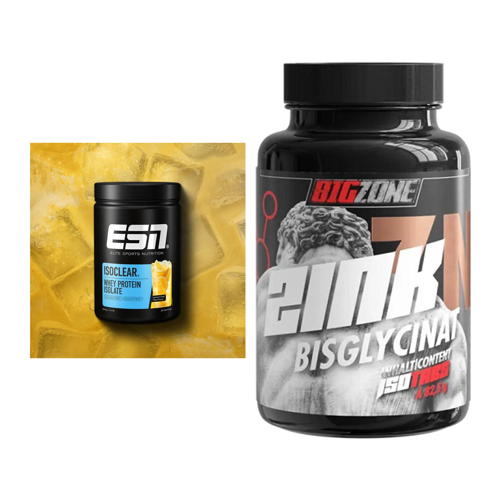 Basis-Set: ESN ISOCLEAR Whey Isolate + Big Zone Zink Bisglycinat – alle enthaltenen Artikel