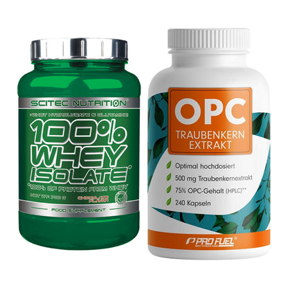 Basis-Set: Scitec Whey Isolate + ProFuel OPC Traubenkernextrakt – alle enthaltenen Artikel
