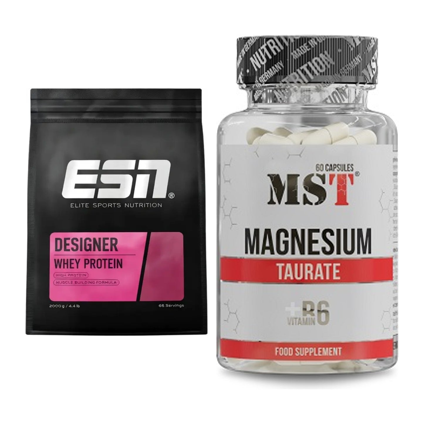 Basis-Set: ESN Designer Whey + MST Magnesium Taurat – alle enthaltenen Artikel