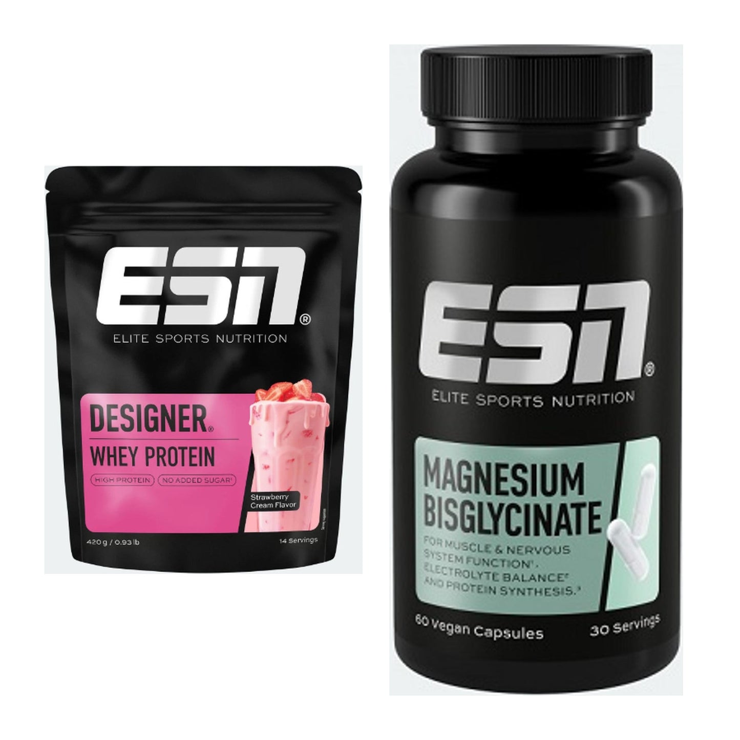 Basis-Set: ESN Designer Whey + ESN Magnesium Bisglycinate – alle enthaltenen Artikel
