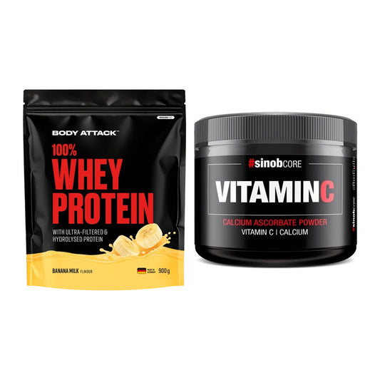 Basis-Set: Body Attack 100% Whey + Sinob Vitamin C Calcium – alle enthaltenen Artikel