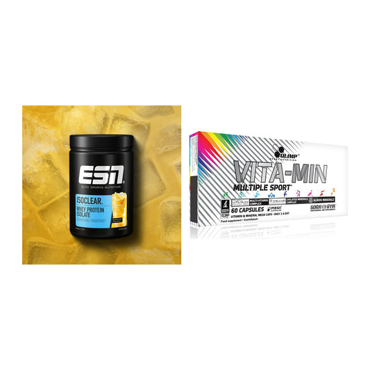 Basis-Set: ESN ISOCLEAR Whey Isolate + Olimp Vita-Min Multiple Sport – alle enthaltenen Artikel