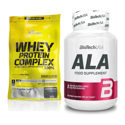 Basis-Set: Olimp Whey Protein Complex + BioTech ALA alpha lipoic – alle enthaltenen Artikel