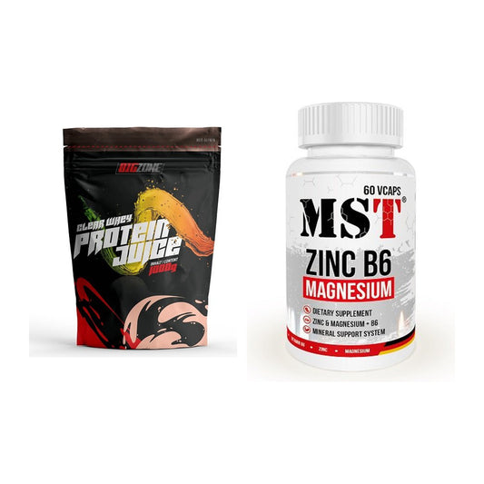 Basis-Set: Big Zone Clear Whey Protein + MST Zinc + Magnesium + B6 60 – alle enthaltenen Artikel