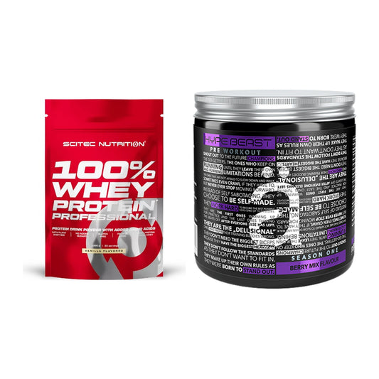 Basis-Set: Scitec 100% Whey Protein + Nanosupps Hype Beast – alle enthaltenen Artikel