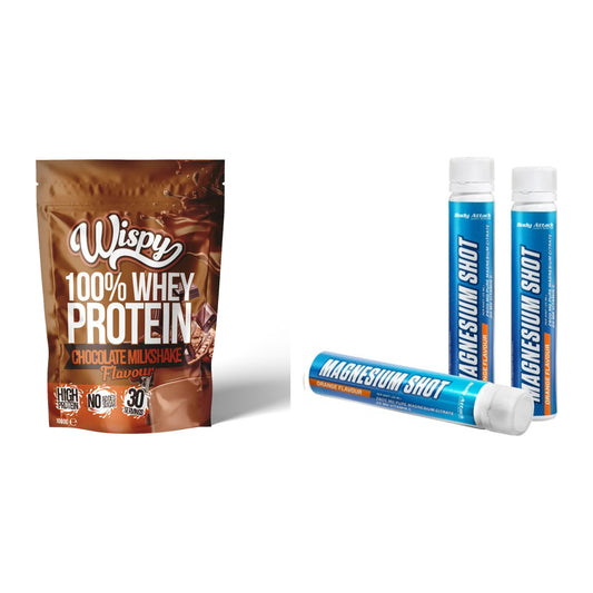 Basis-Set: Wispy Whey 100% + Body Attack Magnesium Shots – alle enthaltenen Artikel