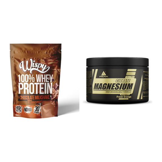 Basis-Set: Wispy Whey 100% + Peak Magnesium Citrat – alle enthaltenen Artikel