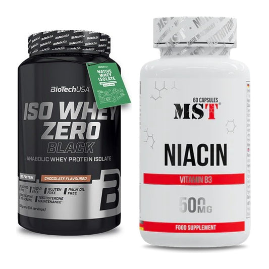 Basis-Set: BioTech Iso Whey Zero Black + MST Niacin – alle enthaltenen Artikel