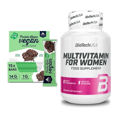 Basis-Set: Multipower Vegan Protein + BioTech Multivitamin – alle enthaltenen Artikel