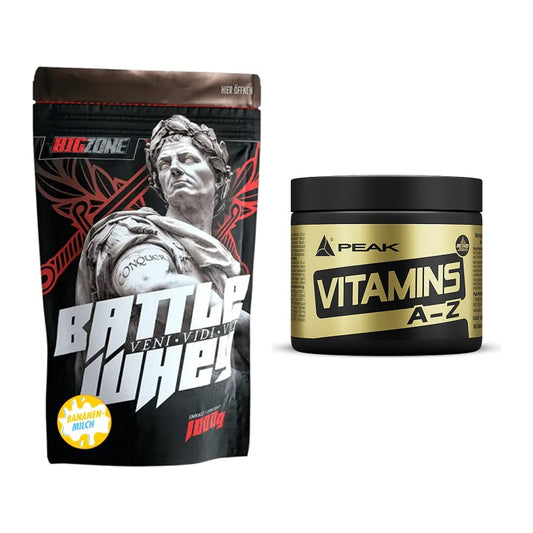 Basis-Set: Big Zone Battle Whey + Peak Vitamin A-Z 180 Tabl. – alle enthaltenen Artikel