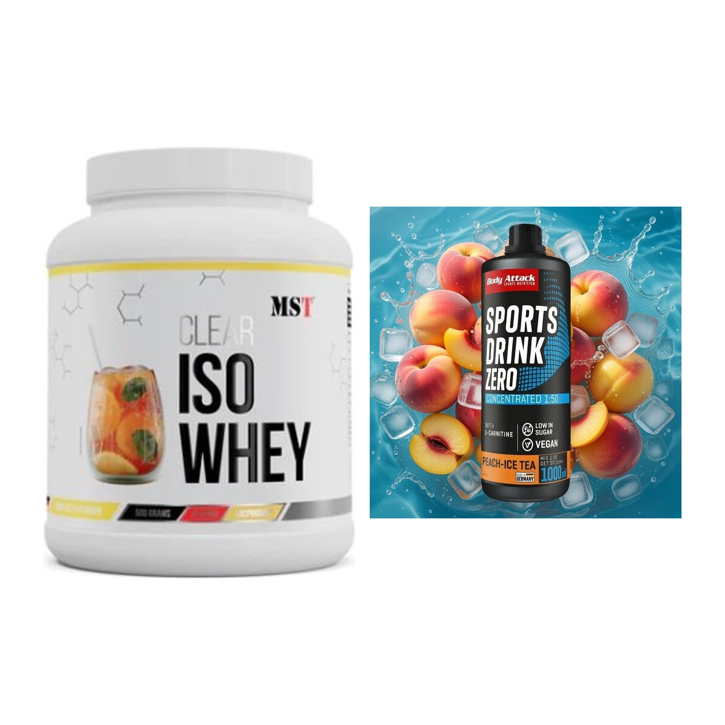 Basis-Set: MST Iso Clear + Body Attack Sports Drink Zero – alle enthaltenen Artikel