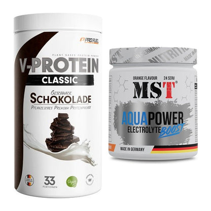 Basis-Set: ProFuel VEGAN PROTEIN + MST Aqua Power Electrolyte Boost – alle enthaltenen Artikel