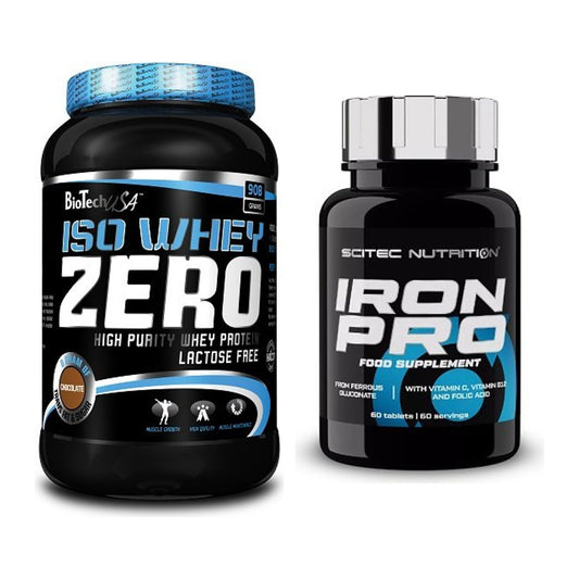 Basis-Set: BioTech Iso Whey Zero + Scitec Iron Pro – alle enthaltenen Artikel