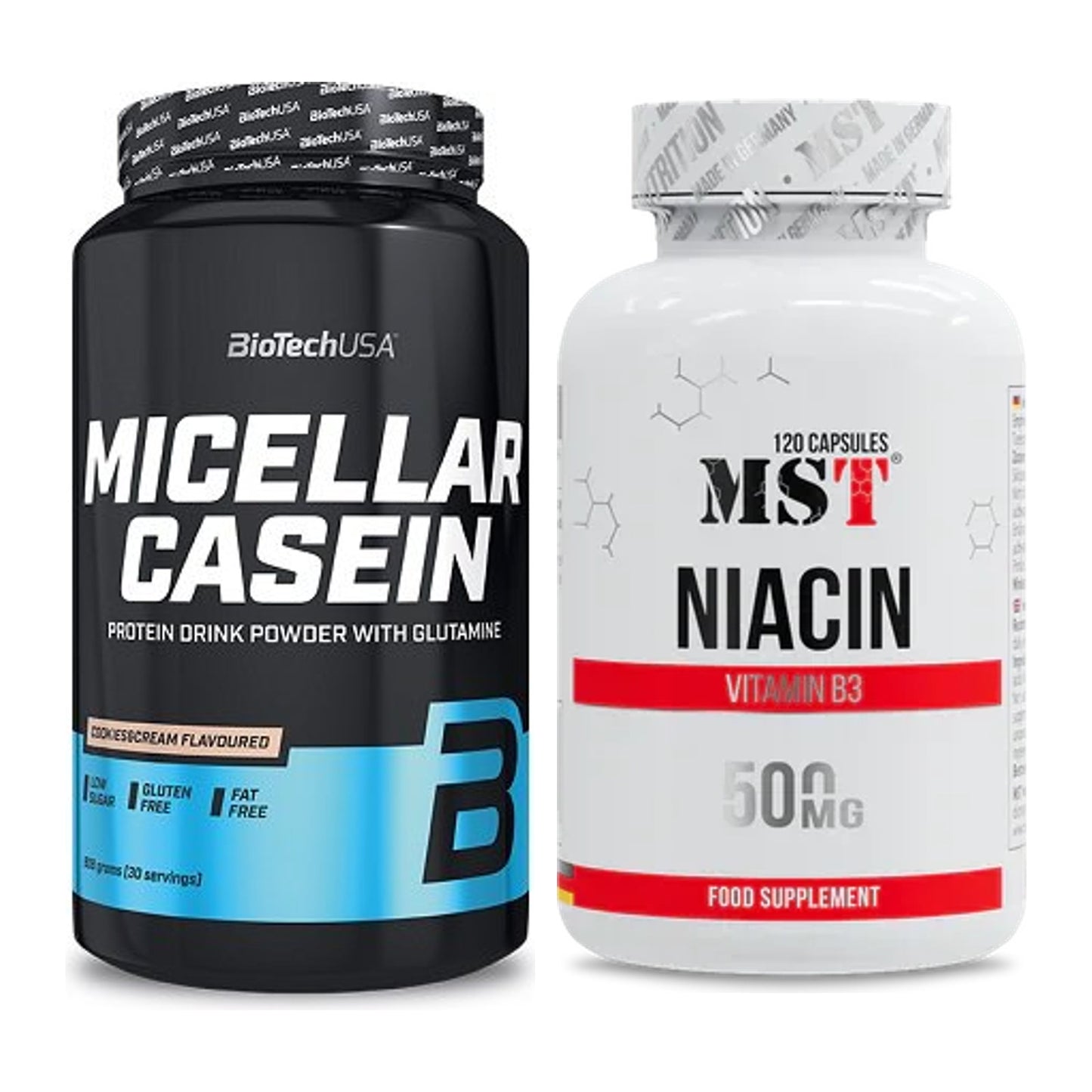 Basis-Set: BioTech Micellar Casein + MST Niacin – alle enthaltenen Artikel
