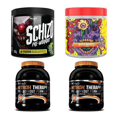 Booster-Probierset: AK47 Labs Schizo + Swedish Supplemen + 2 weitere – alle enthaltenen Artikel
